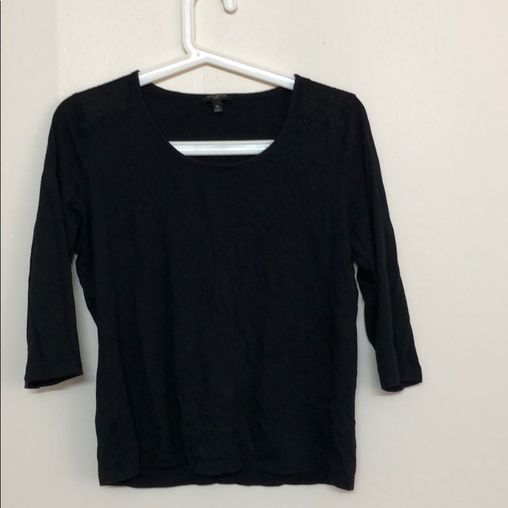 Lacy back black top